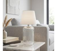 Garden Greatness Relica Ridged Glass Table Lamp in Clear Garden Greatness Clear