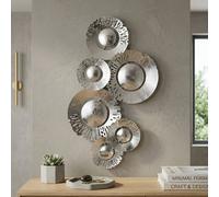 Garden Greatness Relica Six Silver Circles Wall Art Garden Greatness Multicolor