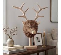Garden Greatness Relica Wooden Stag Head Sculpture in Brown | Size: 1 Pack Garden Greatness Brown 1 Pack