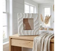 Garden Greatness Sandy Beach Textured Photo Frame in White | Size: 1 Pack Garden Greatness White 1 Pack