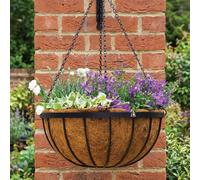 Garden Greatness Saxon Metal Hanging Basket with Coco Liner in Black | Size: 1 Pack Garden Greatness Black 1 Pack