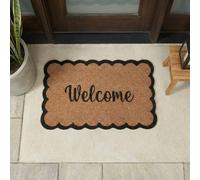 Garden Greatness Scalloped Edge Welcome Coir Doormat