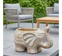 Garden Greatness Secret Garden Elephant Planter Ornament Garden Greatness Multicolor
