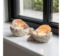 Garden Greatness Serenity Angel Wings Votive Holder Duo