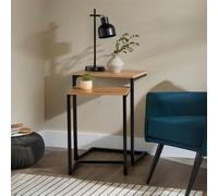 Garden Greatness Set of 2 Oak Wooden Nesting Coffee Tables in Brown | Size: 2 Pack Garden Greatness Brown 2 Pack