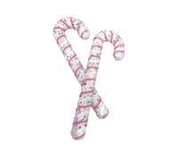 Garden Greatness Set Of 2 Pink Hanging Candy Cane Decor | Size: 1 Pack Garden Greatness Pink 1 Pack