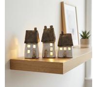 Garden Greatness Set Of 3 Light Up Speckled Houses in White | Size: 3 Pack Garden Greatness White 3 Pack