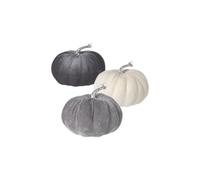 Garden Greatness Set Of 3 Mixed Velvet Pumpkins in Grey | Size: 3 Pack Garden Greatness Grey 3 Pack