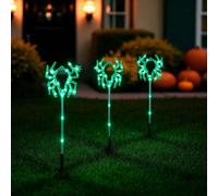 Garden Greatness Set Of 3 Spooky Spider Stake Lights