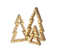 Garden Greatness Set Of 3 Wooden Light Up Nested Trees in Brown | Size: 1 Pack Garden Greatness Brown 1 Pack