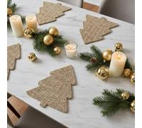 Garden Greatness Set Of 4 Christmas Tree Seagrass Placemats in Brown | Size: 4 Pack Garden Greatness Brown 4 Pack