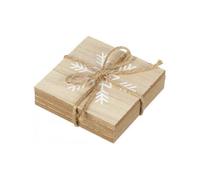 Garden Greatness Set Of 4 Natural Snowflake Coasters | Size: 1 Pack Garden Greatness Natural 1 Pack