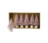 Garden Greatness Set Of 6 Pink Wooden Fir Trees | Size: 1 Pack Garden Greatness Pink 1 Pack