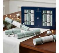 Garden Greatness Set Of 8 Tom Smith Deluxe Silver Christmas Crackers