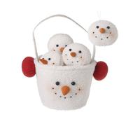 Garden Greatness Set Of 9 Snowman Head with Snowman Bag in White | Size: 1 Pack Garden Greatness White 1 Pack