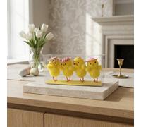 Garden Greatness Set Of Four Decorative Chicks With Hats