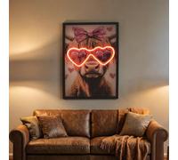 Garden Greatness Shades Highland Cow Led Wall Art