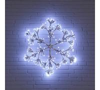 vidaXL Christmas Starburst Lights 140 LEDs 2 pcs Cold White 17 cm, White