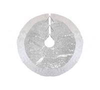 Garden Greatness Silver Sequin Faux Fur Tree Skirt | Size: 1 Pack Garden Greatness Silver 1 Pack