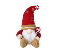 Garden Greatness Sitting Candy Cane Lollipop Gonk in Red | Size: 1 Pack Garden Greatness Red 1 Pack
