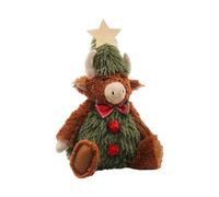 Garden Greatness Sitting Christmas Star Highland Cow in Brown | Size: 1 Pack Garden Greatness Brown 1 Pack