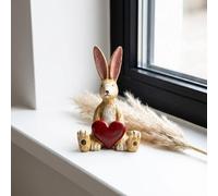 Garden Greatness Sitting Red Heart Jasper Rabbit in Brown | Size: 1 Pack Garden Greatness Brown 1 Pack