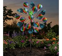 Garden Greatness SkyRunner Hot Air Balloon Solar Wind Spinner Garden Greatness Multicolor