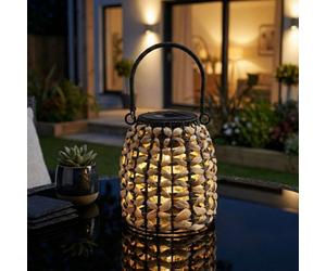Garden Greatness Small Relica Solar Woven Rattan Lantern