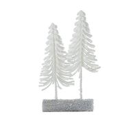 Garden Greatness Snowy Nordic Glitter Fir Trees Ornament in White | Size: 1 Pack Garden Greatness White 1 Pack