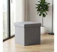 Garden Greatness Soft Grey Linen Ottoman Storage | Size: Small Garden Greatness Grey S