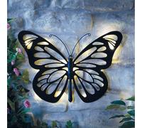 Garden Greatness Solar Butterfly Wall Art in Black | Size: 1 Pack Garden Greatness Black 1 Pack