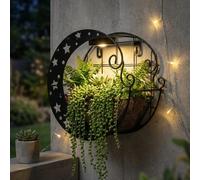 Garden Greatness Solar Crescent Floating Wall Planter