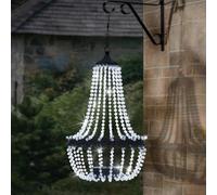 Garden Greatness Solar Crystal Chandelier Light Outdoor - Cool White LED in Black | Size: 1 Pack Garden Greatness Black 1 Pack