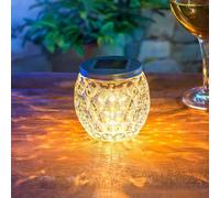 Garden Greatness Solar Firefly Hanging Glass Lantern Outdoor Garden Light in Clear | Size: 1 Pack Garden Greatness Clear 1 Pack