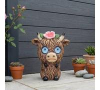 Garden Greatness Solar Floral Highland Cow Moving Eyes | Size: 1 Pack Garden Greatness Multicolor 1 Pack
