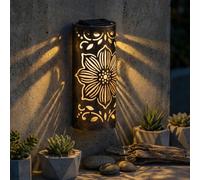 Garden Greatness Solar Flower Panel Wall Light in Copper | Size: 1 Pack Garden Greatness Copper 1 Pack