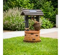 Garden Greatness Solar Wishing Well Garden Water Feature Garden Greatness Multicolor