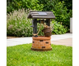 Garden Greatness Solar Wishing Well Garden Water Feature Garden Greatness Multicolor