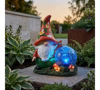 Garden Greatness Solar Woodland Wizard Garden Ornament Garden Greatness Multicolor
