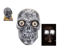 Garden Greatness Sound Activated LED Scary Halloween Skull Prop in Grey | Size: 1 Pack Garden Greatness Grey 1 Pack