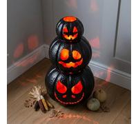 Garden Greatness Spooky Glowing Stacked Led Pumpkins
