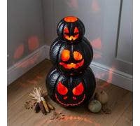 Garden Greatness Spooky Glowing Stacked LED Pumpkins Garden Greatness Multicolor
