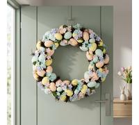 Garden Greatness Spring Floral Easter Egg Door Wreath | Size: 1 Pack Garden Greatness Multicolor 1 Pack