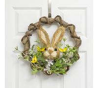 Garden Greatness Springtime Easter Straw Bunny Floral Wreath | Size: 1 Pack Garden Greatness Multicolor 1 Pack