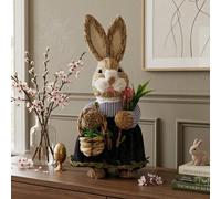 Garden Greatness Springtime Mrs Straw Bunny Basket Decoration