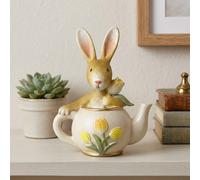 Garden Greatness Springtime Rabbit In Teapot Ornament | Size: 1 Pack Garden Greatness Multicolor 1 Pack