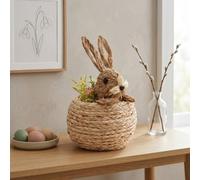 Garden Greatness Springtime Straw Bunny In Floral Decoration