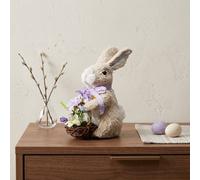 Garden Greatness Springtime Straw Rabbit Floral Basket | Size: 1 Pack Garden Greatness Multicolor 1 Pack