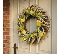 Garden Greatness Springtime Yellow Floral Door Wreath | Size: 1 Pack Garden Greatness Multicolor 1 Pack