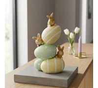 Garden Greatness Stacked Easter Egg And Bunny Ornament